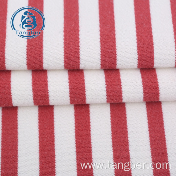 Knit 100% cotton stripe french terry fabric